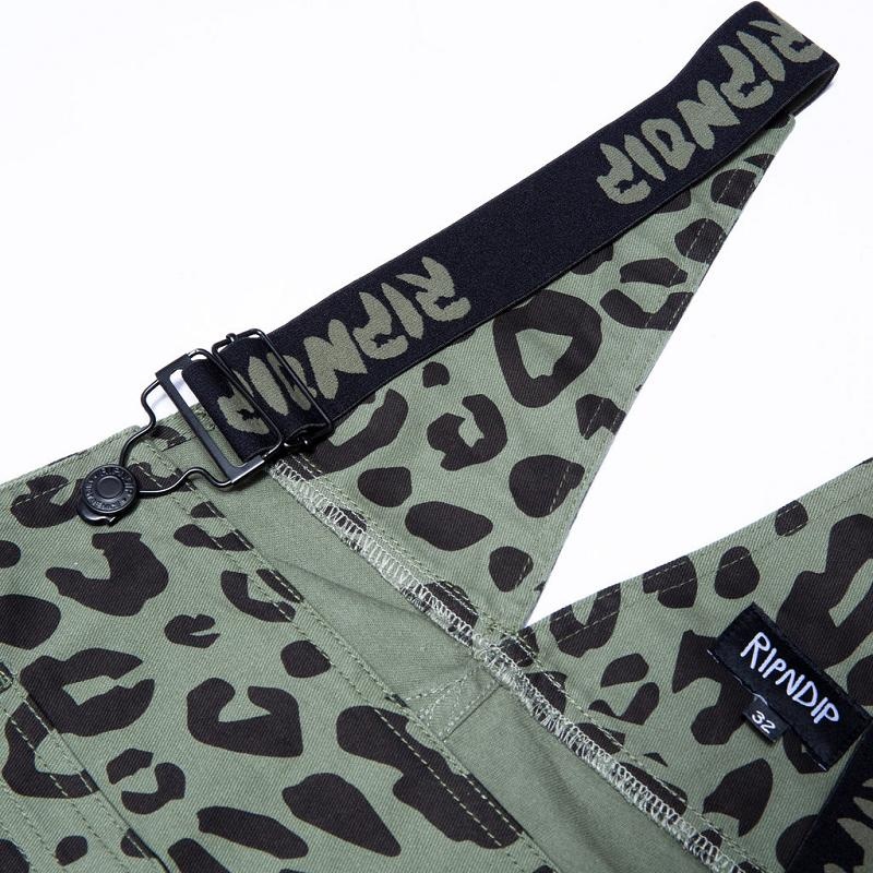 Olive Ripndip Spotted Cotton Twill Overalls Pants | USAFM2598