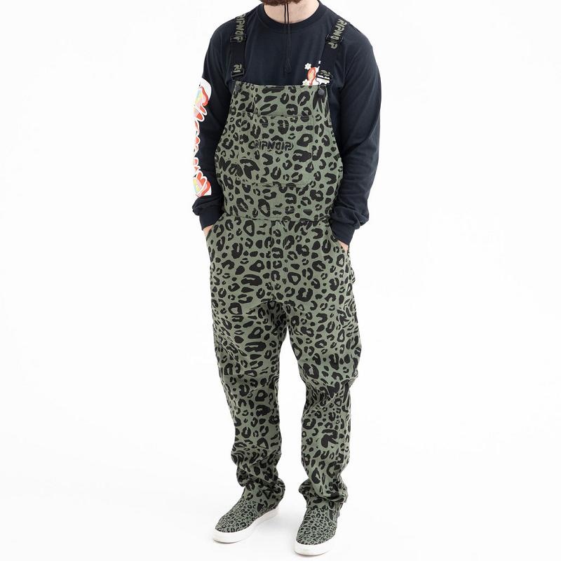 Olive Ripndip Spotted Cotton Twill Overalls Pants | USAFM2598