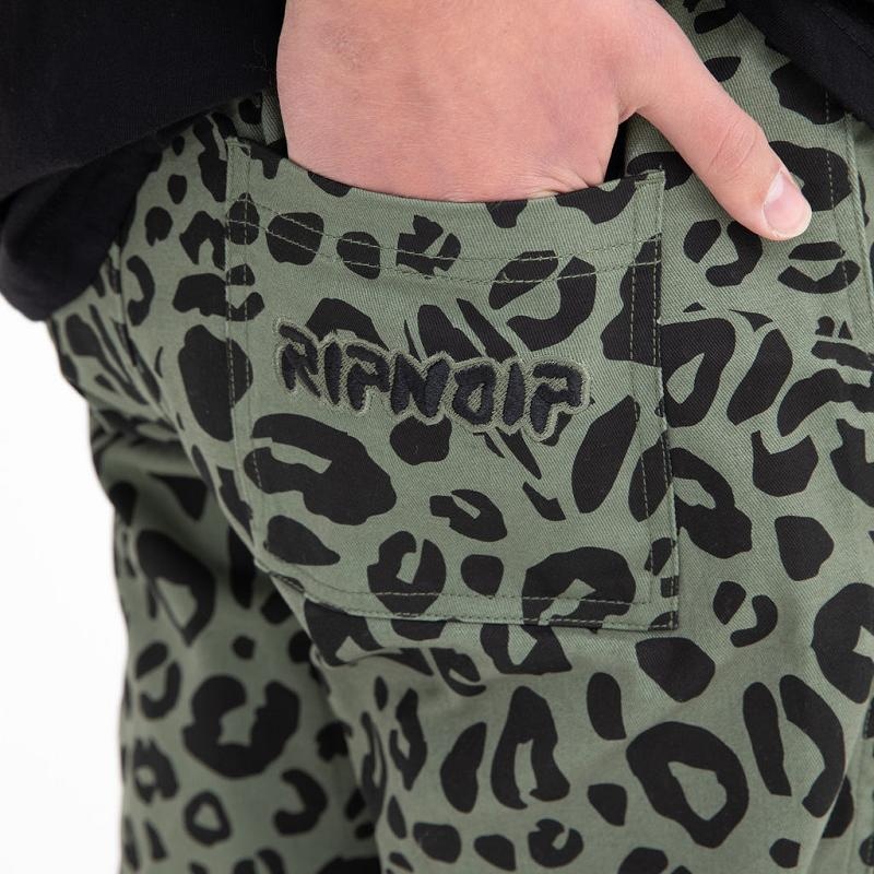 Olive Ripndip Spotted Cotton Twill Pants | USADN2599