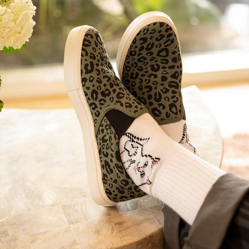 Olive Ripndip Spotted Slip On Slip On Shoes | USAJJ2976