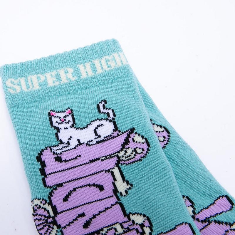 Olive / Lavender Ripndip Super Psychedelic Socks | USAAP2341