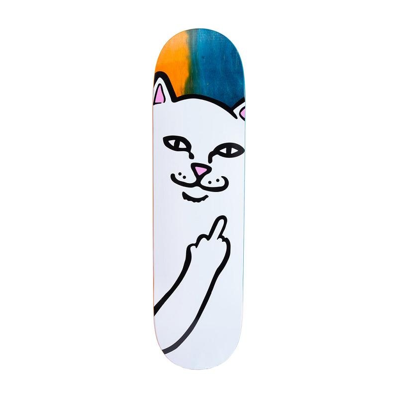 Orange / Light Turquoise Ripndip Lord Nermal Skateboard | USAVD2308