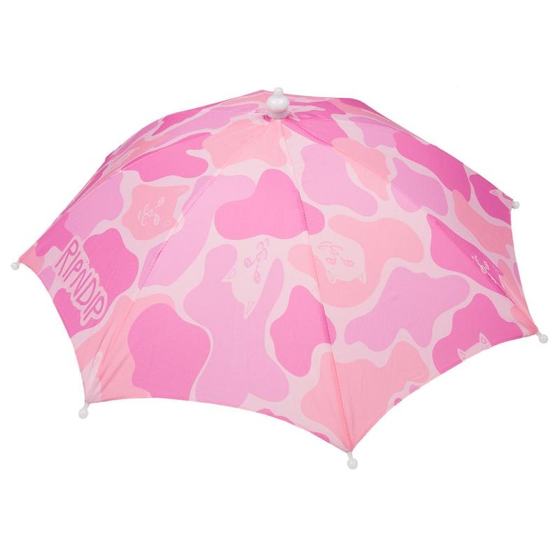 Pink Ripndip Camo Umbrella Hat Umbrellas | USATV2373