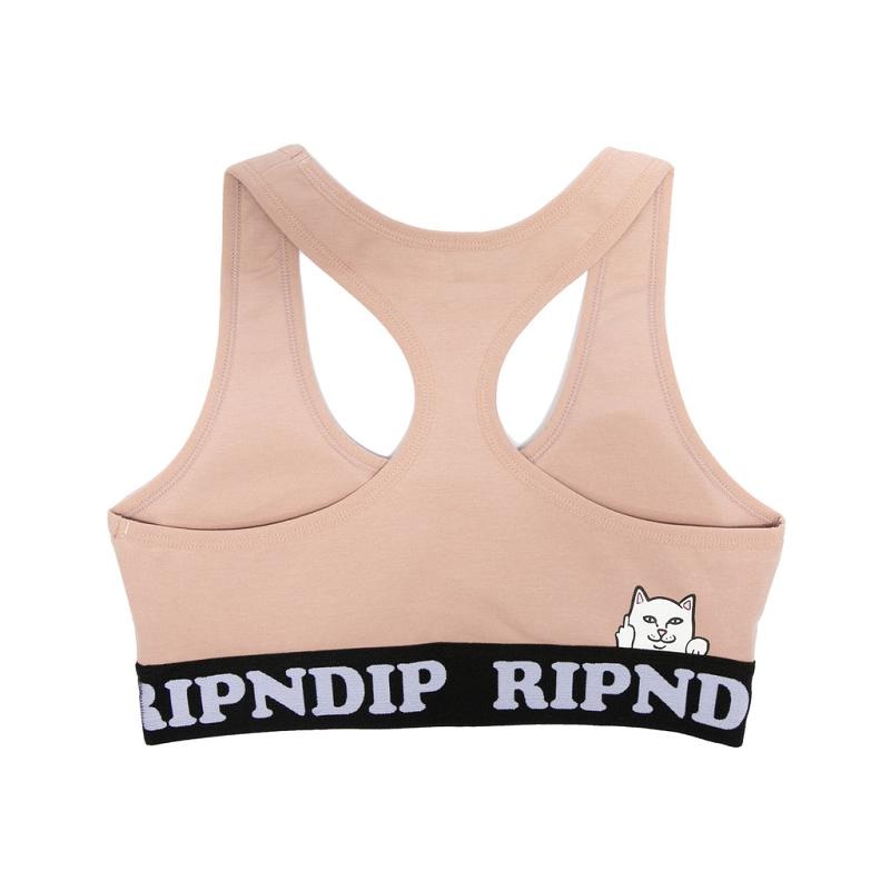 Pink Ripndip Peeking Nermal Sports Bra | USAMA2896