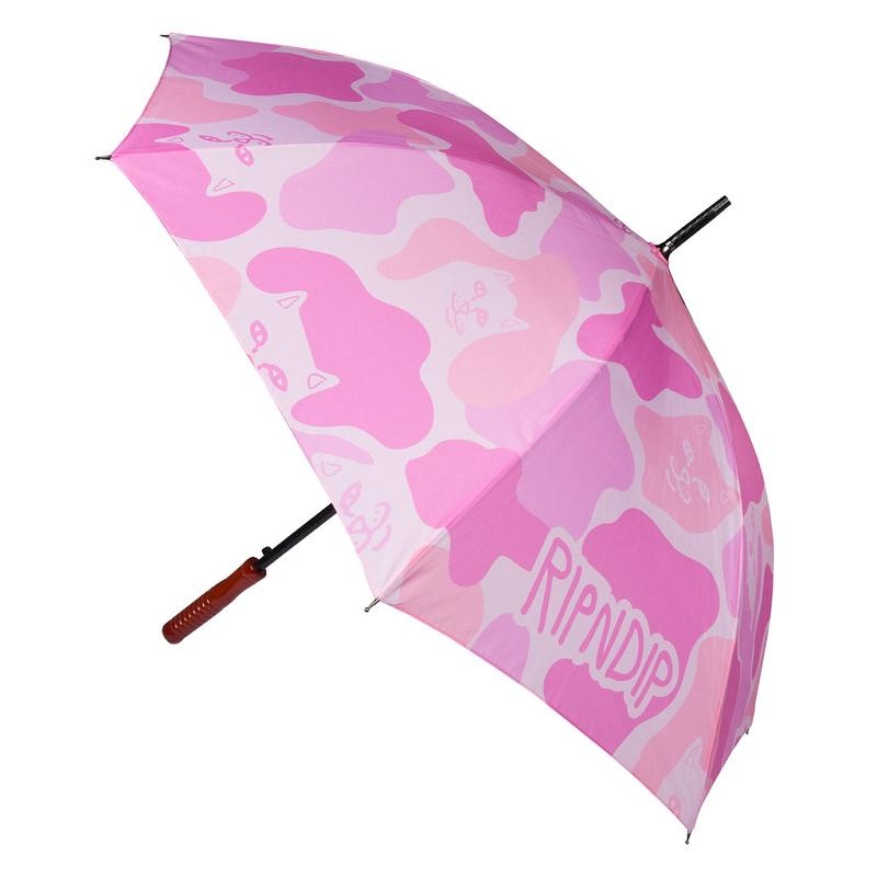 Pink Ripndip Pink Camo Umbrella Umbrellas | USAMA2378