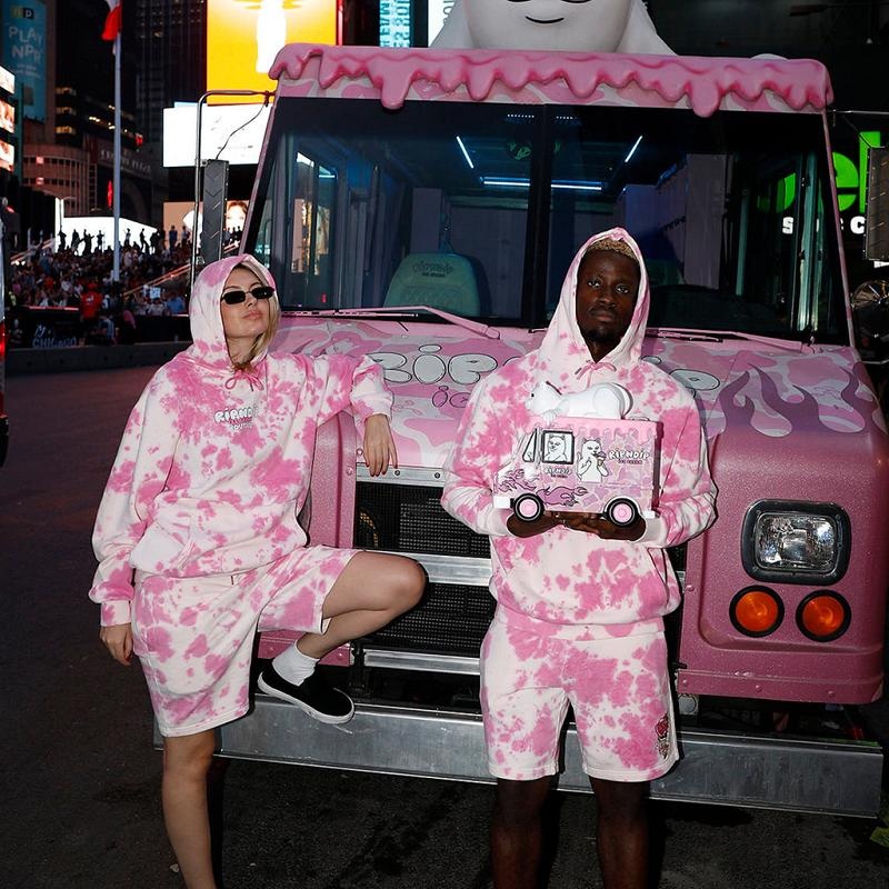 Pink Ripndip Youtooz Ice Cream Sweat Shorts | USAIS2844