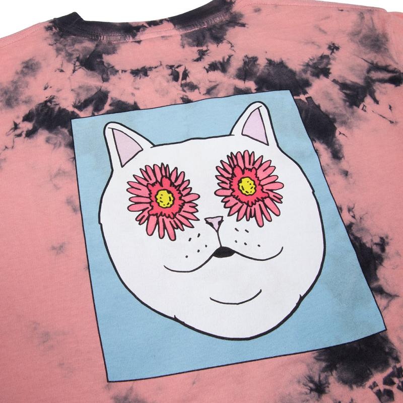 Pink / Black Ripndip Flower Eyes Shirts | USAYU2633