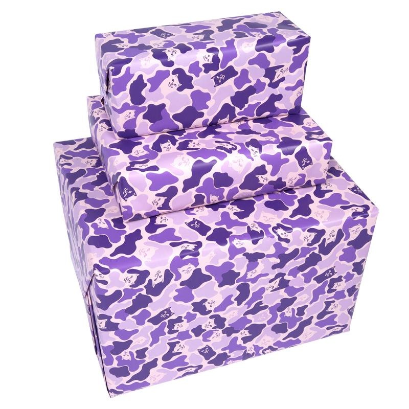 Purple Camo Ripndip Nermal Camo Wrapping Paper Accessories | USAEX2028