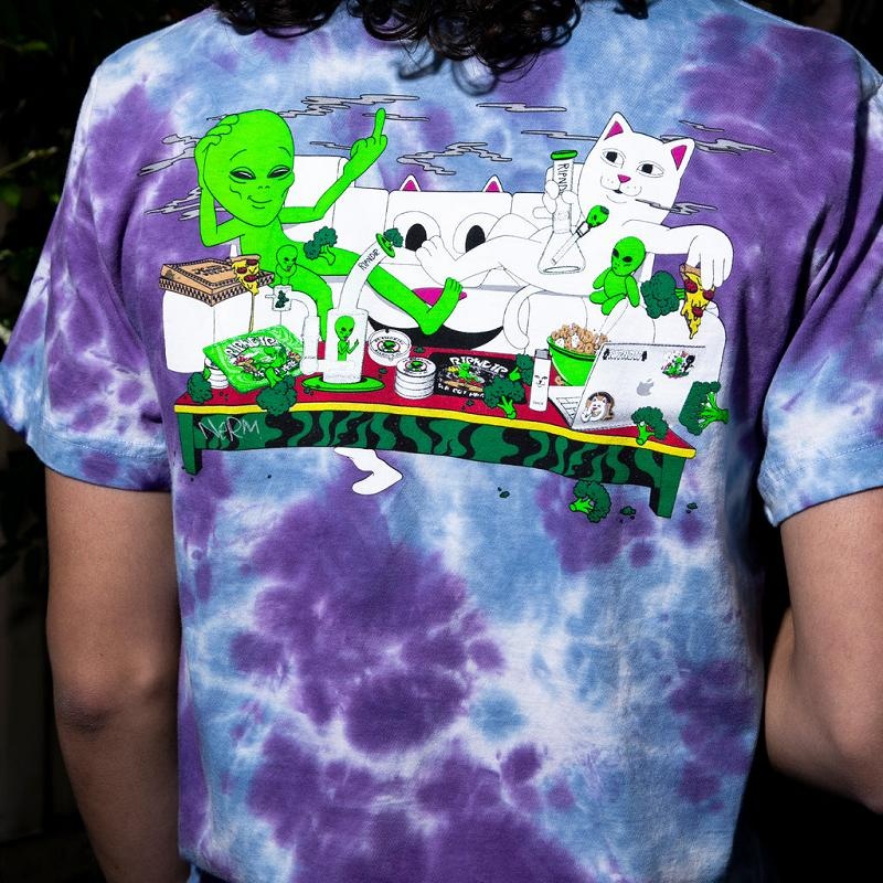 Purple Lavender Ripndip Wake And Bake Shirts | USAFM2669