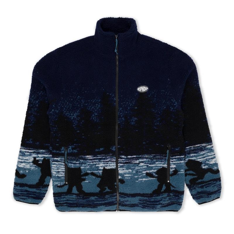 Purple Ripndip Cosmic Meadow Sherpa Jackets | USANB2535