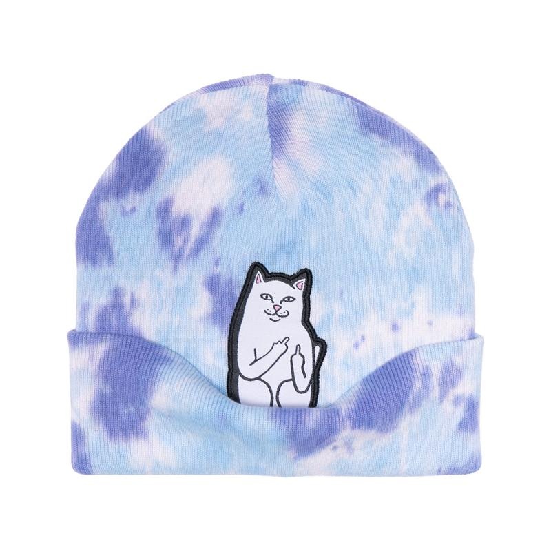 Purple Ripndip Lord Nermal Tie Dye Beanie | USAVD2899