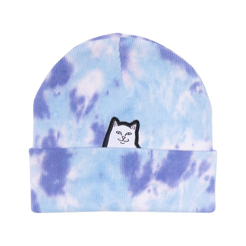 Purple Ripndip Lord Nermal Tie Dye Beanie | USAVD2899