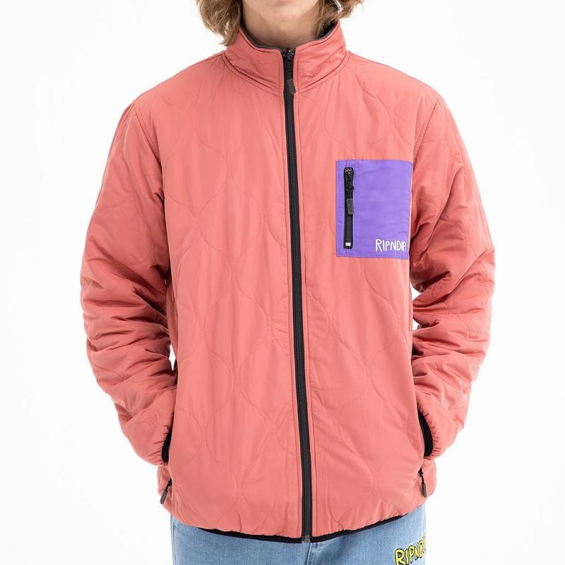 Purple Ripndip Shmoody Polar Fleece Quilted Reversible Jackets | USAOR2499