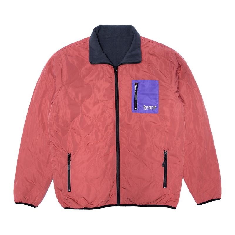 Purple Ripndip Shmoody Polar Fleece Quilted Reversible Jackets | USAOR2499