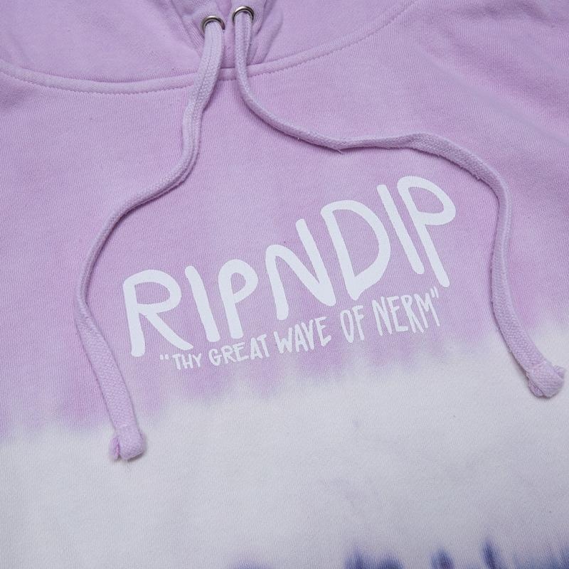 Purple Ripndip The Great Wave Of Nerm Hoodie | USALH2411