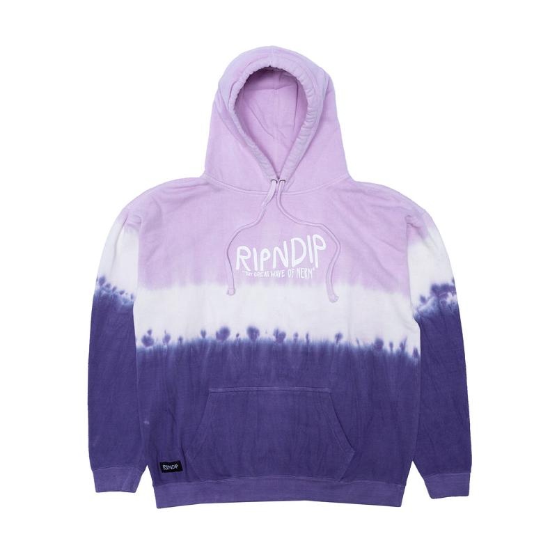 Purple Ripndip The Great Wave Of Nerm Hoodie | USALH2411