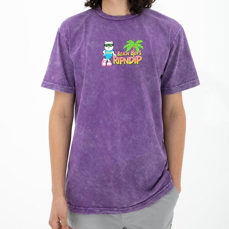 Purple Wash Ripndip Beach Boys Shirts | USAOR2701