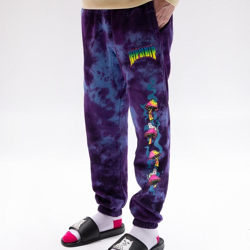 Purple Wash Ripndip Psychedelic Sweat Pants | USAHK2596