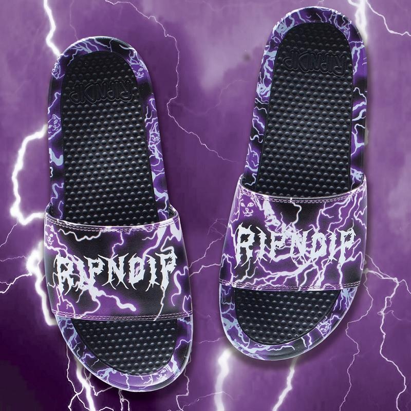 Purple / Black Ripndip Nikola Slides | USAIS2986