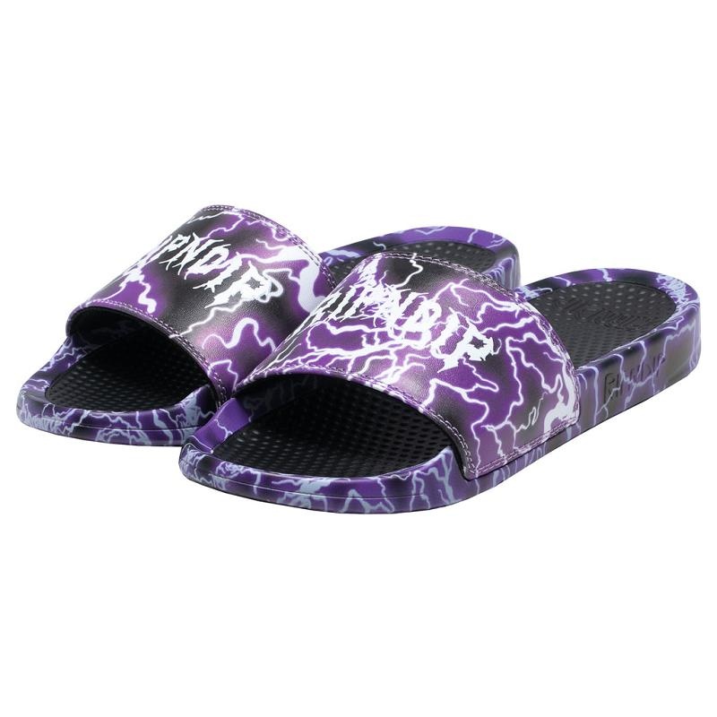 Purple / Black Ripndip Nikola Slides | USAIS2986