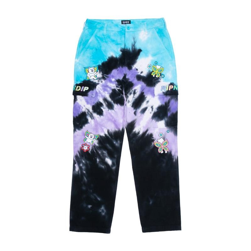 Purple / Blue Ripndip Promised Land Cargo Pants | USAUT2605