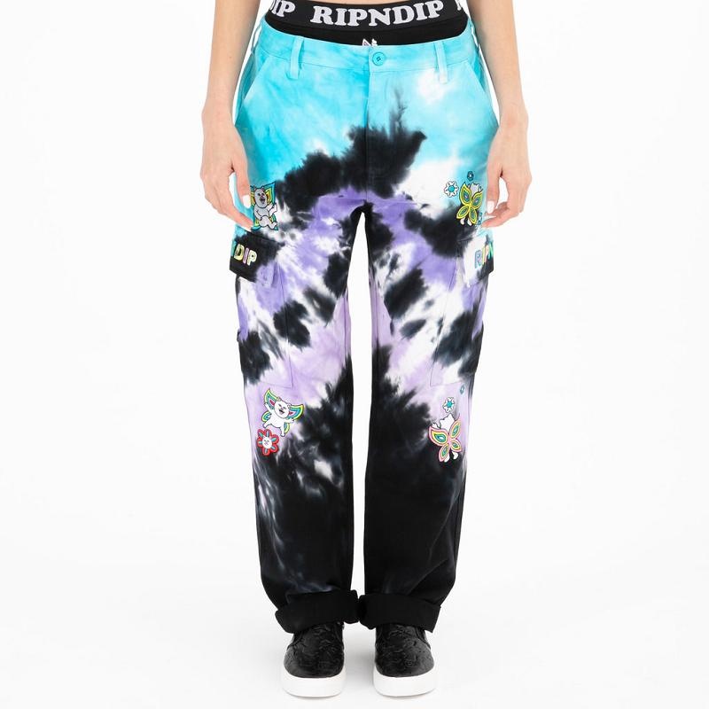 Purple / Blue Ripndip Promised Land Cargo Pants | USAUT2605