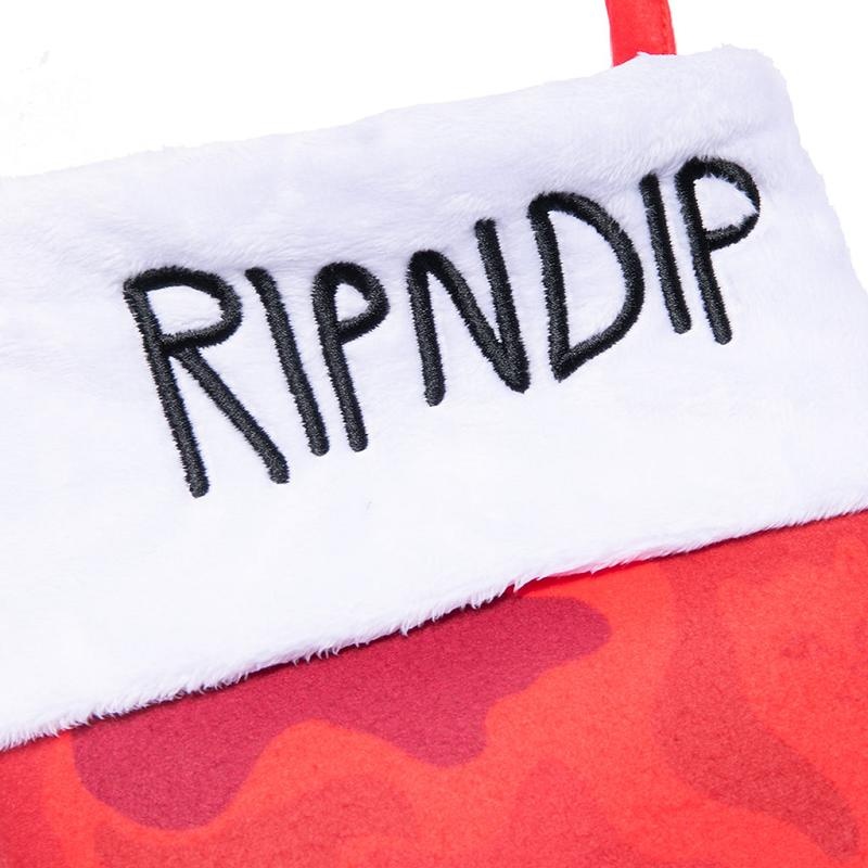 Red Ripndip Lord Nermal Christmas Stocking Socks | USAAP2367