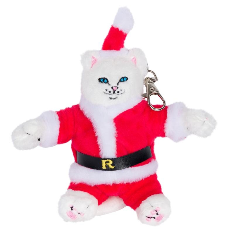 Red Ripndip Lord Santa Plush Keychain Accessories | USAMA2233