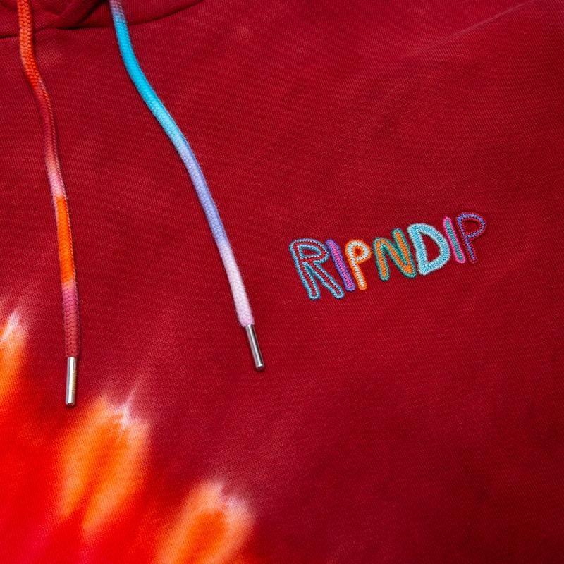 Red Ripndip OG Prisma Embroidered Hoodie | USAFM2390