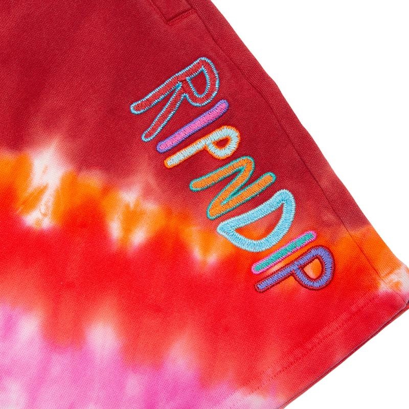 Red Ripndip OG Prisma Embroidered Sweat Shorts | USAXF2804