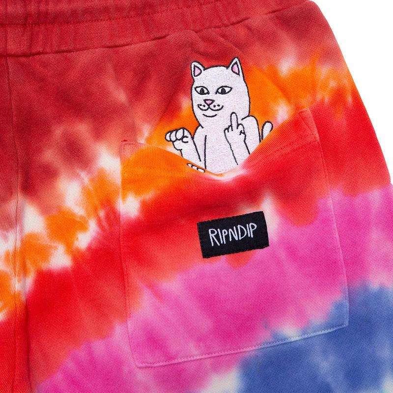 Red Ripndip OG Prisma Embroidered Sweat Shorts | USAXF2804