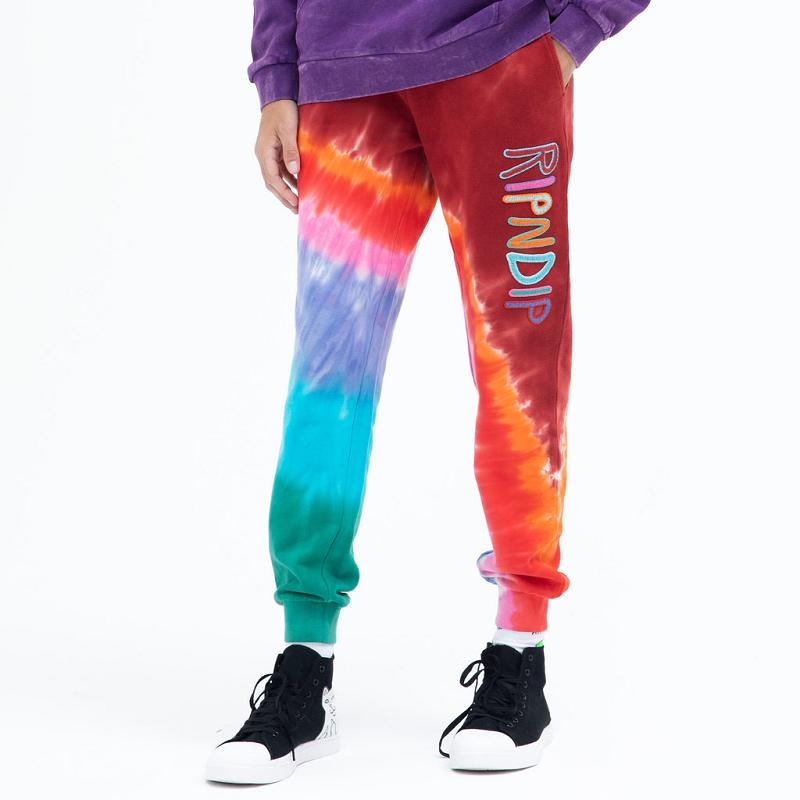 Red Ripndip OG Prisma Embroidered Sweatpants | USALH2877