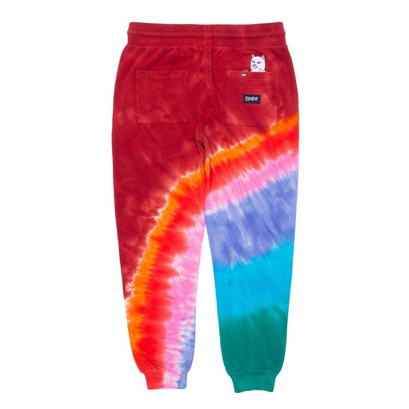 Red Ripndip OG Prisma Embroidered Sweatpants | USALH2877