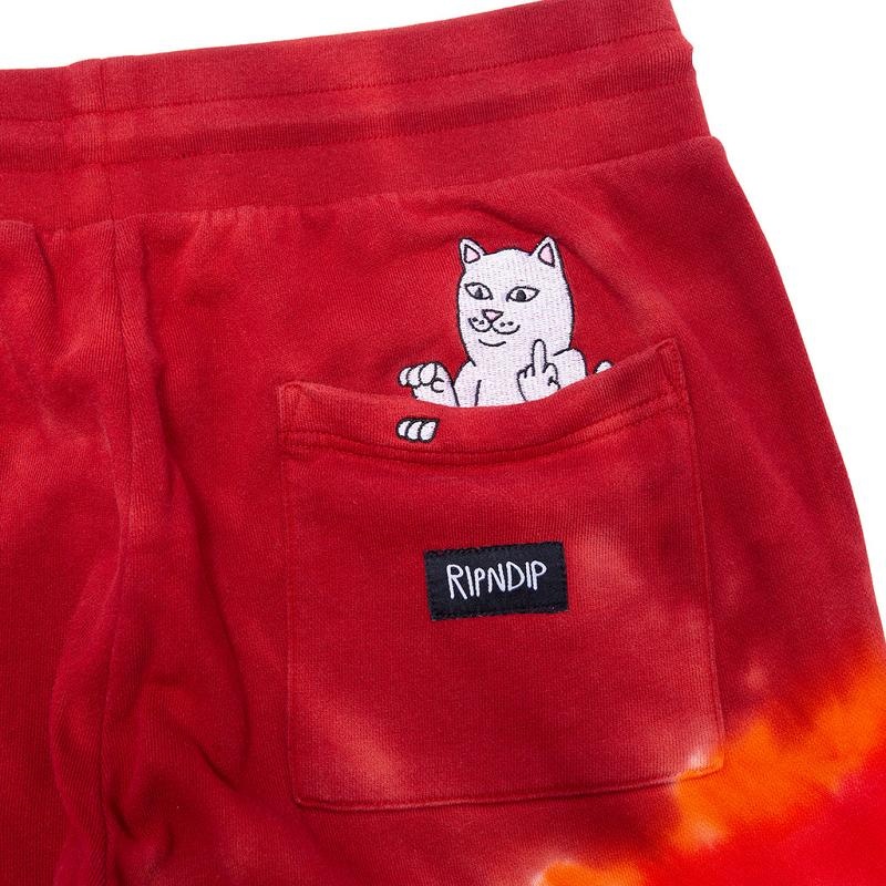 Red Ripndip OG Prisma Embroidered Sweatpants | USALH2877