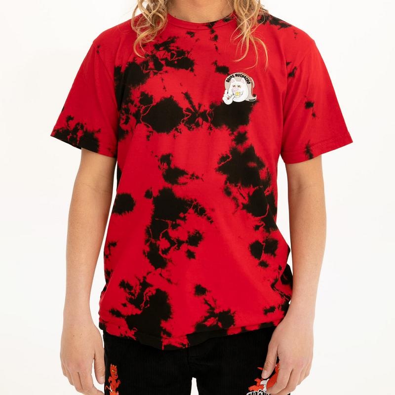 Red / Black Ripndip Adios Muchacho Shirts | USABC2659