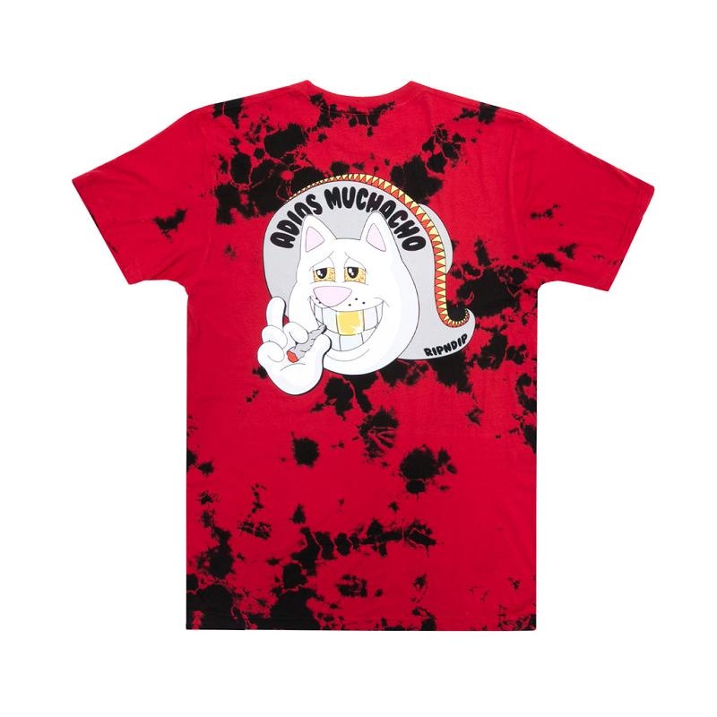 Red / Black Ripndip Adios Muchacho Shirts | USABC2659