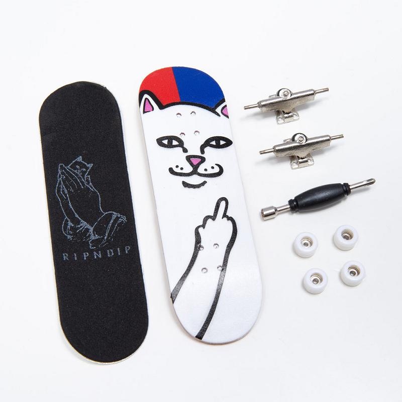 Red / Blue Ripndip Lord Nermal Mini Skateboard Accessories | USAHK2145