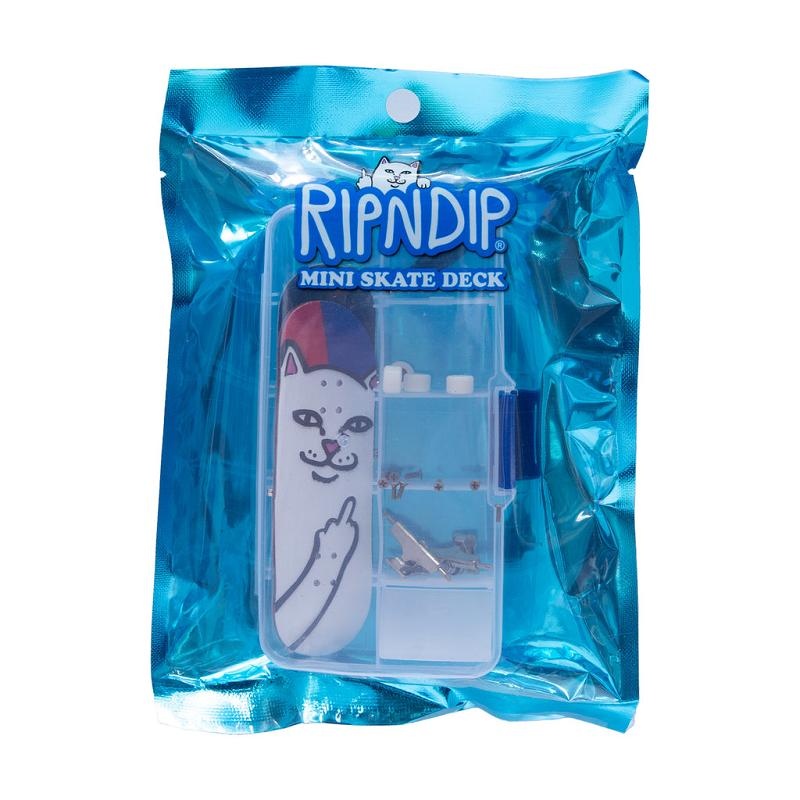 Red / Blue Ripndip Lord Nermal Mini Skateboard Accessories | USAHK2145