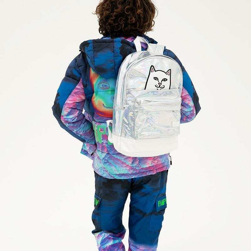 Silver Ripndip Lord Nermal Velcro Backpacks | USABC2257