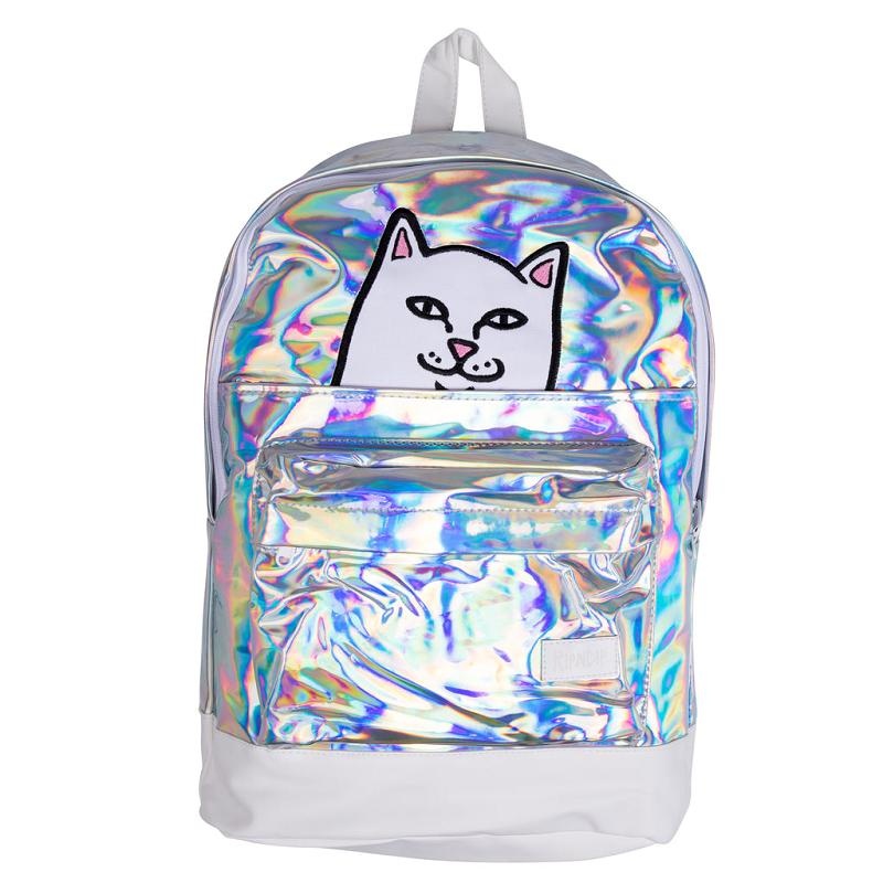 Silver Ripndip Lord Nermal Velcro Backpacks | USABC2257