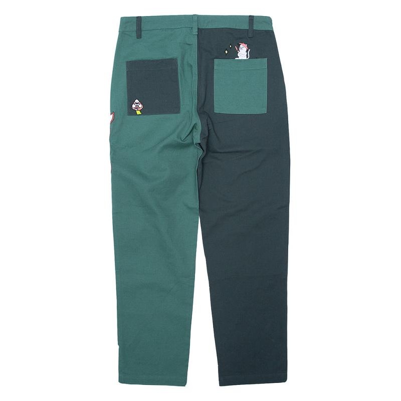 Turquoise Ripndip Sensai Cotton Twill Embroidered Pants | USALH2593