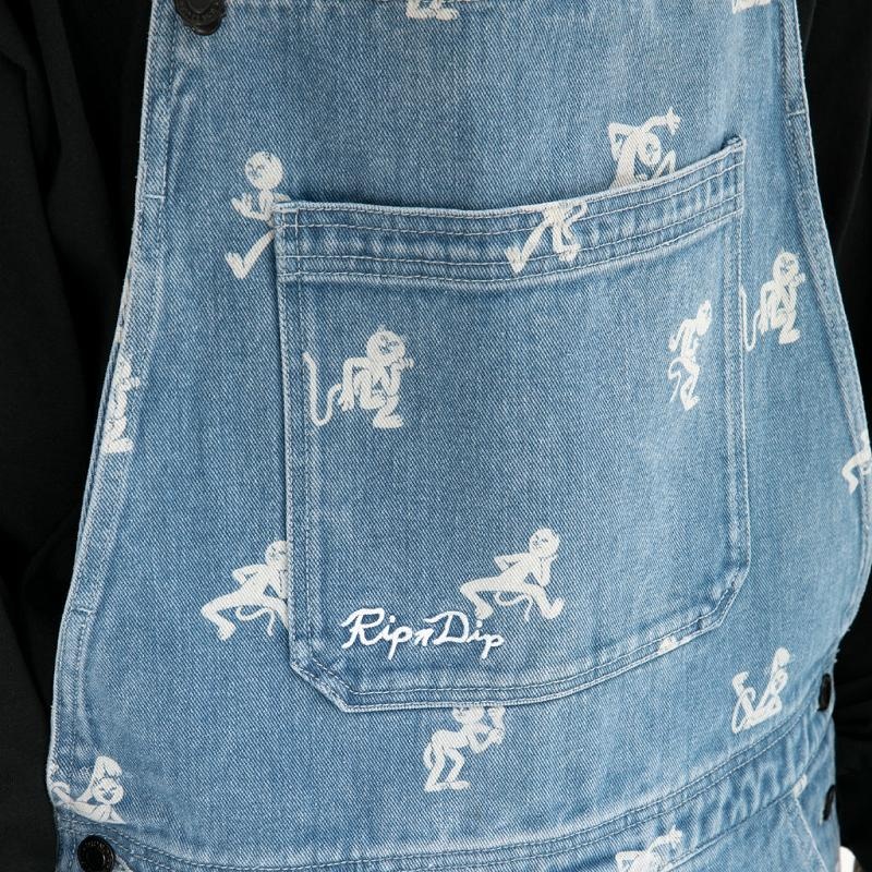 Wash Ripndip Dance Party Denim Overalls Pants | USAIS2604