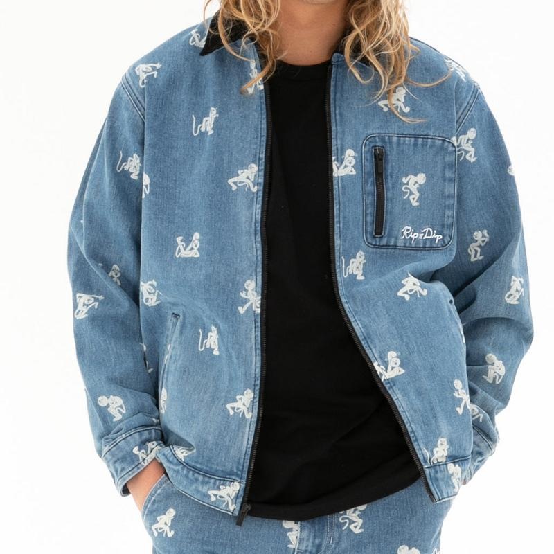 Wash Ripndip Dance Party Denim Work Jackets | USAZG2514