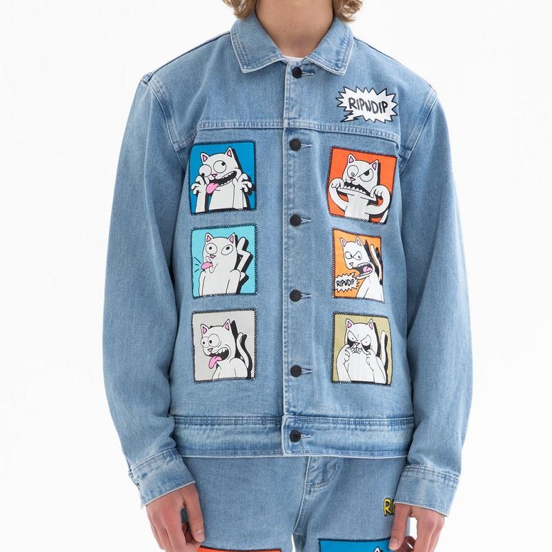 Wash Ripndip Frustration Denim Jackets | USAEX2505