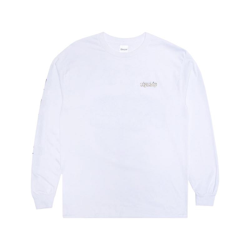 White Ripndip All Hail L/S Long Sleeve | USAKI2568