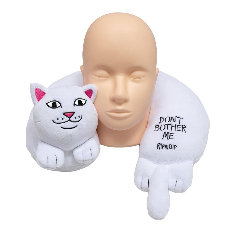 White Ripndip Don't Bother Me Travel Neck Pillow Accessories | USAKI2069