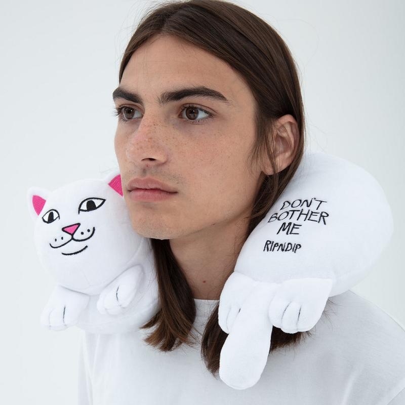 White Ripndip Don't Bother Me Travel Neck Pillow Accessories | USAKI2069