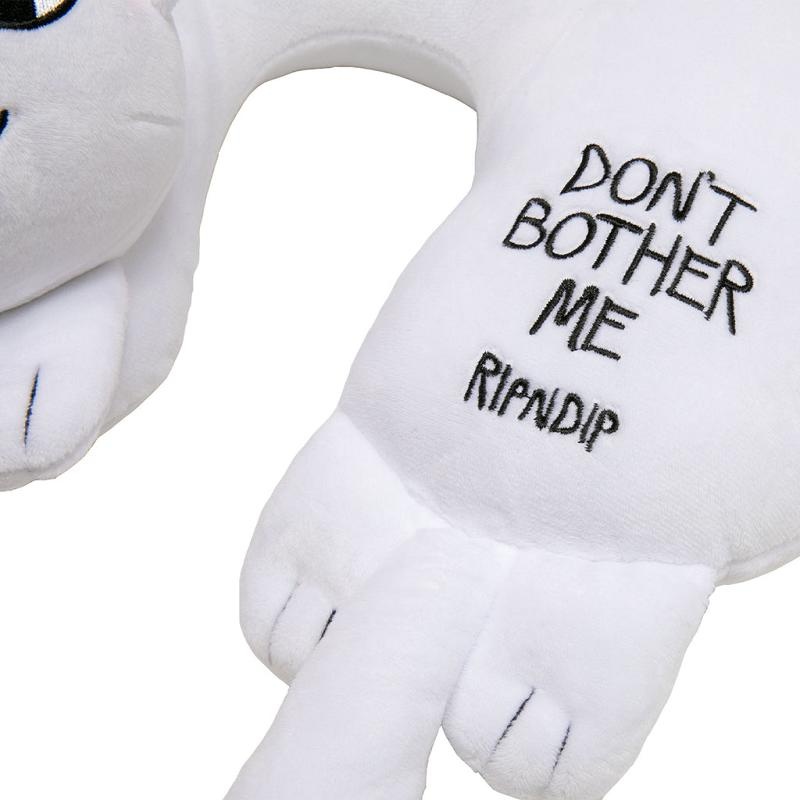 White Ripndip Don't Bother Me Travel Neck Pillow Accessories | USAKI2069