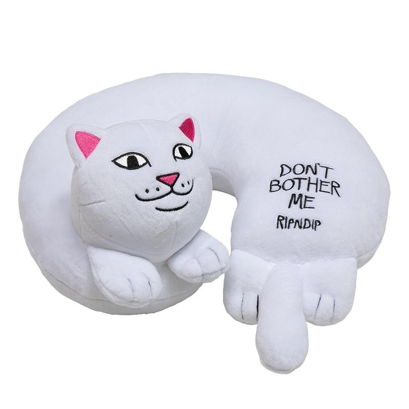 White Ripndip Don\'t Bother Me Travel Neck Pillow Accessories | USAKI2069