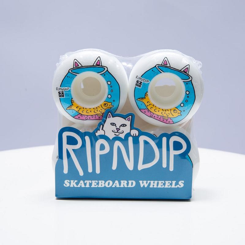 White Ripndip Finding Nermio Wheels Skateboard | USAZG2305